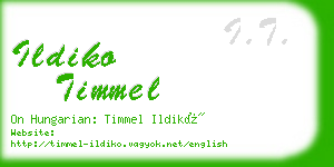 ildiko timmel business card